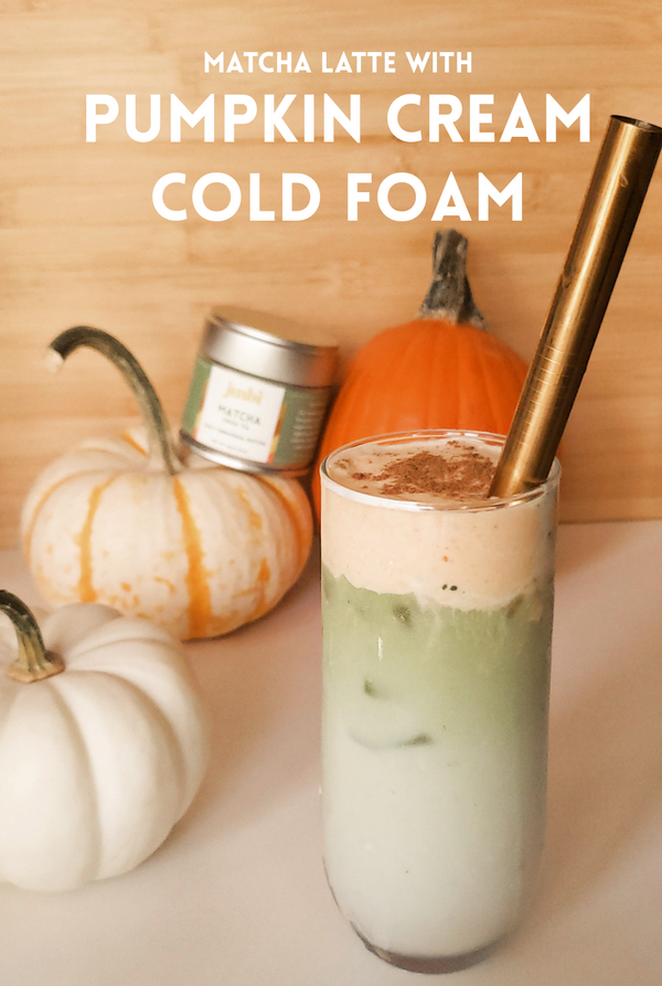 How to Make Pumpkin Cream Cold Foam to top your Matcha