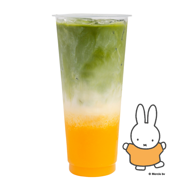 Miffy's Orange Creamsicle Matcha Latte